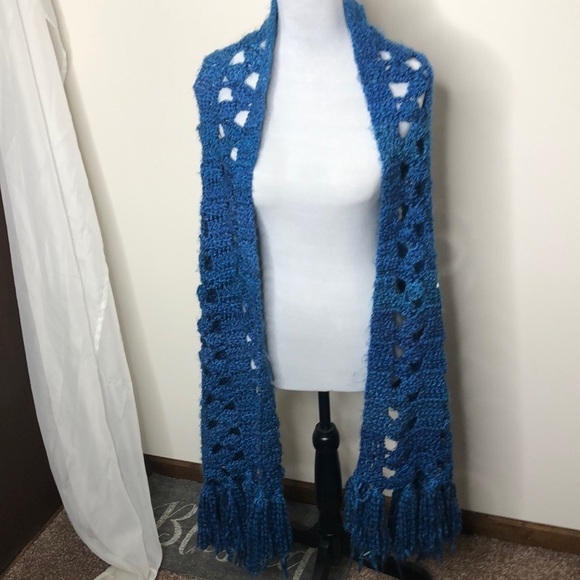 hand made Other - Royal blue hand knitted shall​